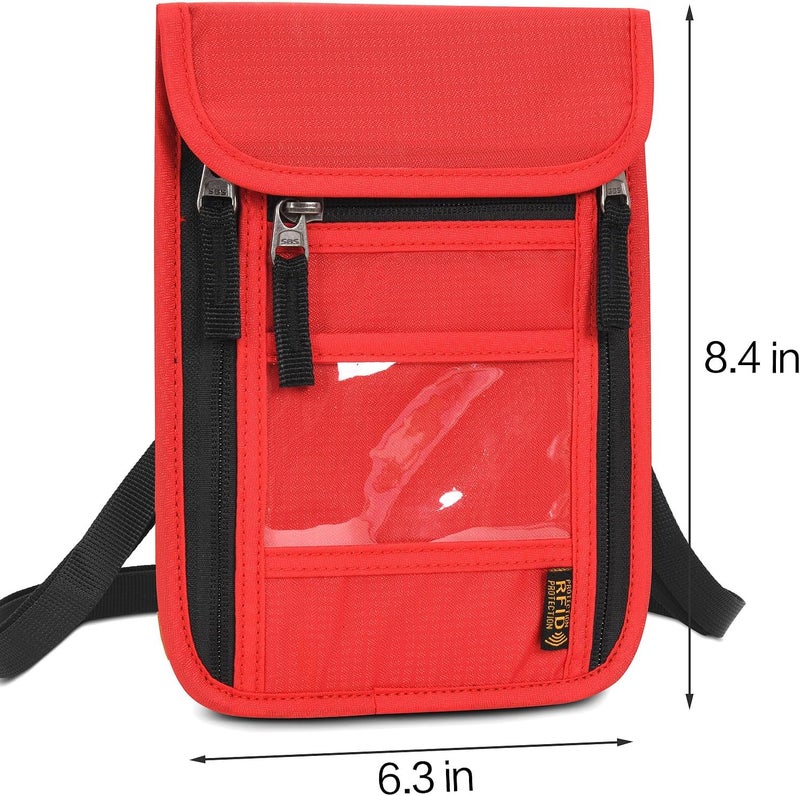 Arouselove Neck Wallet Lightweight RFID Blocking Waterproof Travel Pouch for Women Men - Image 3